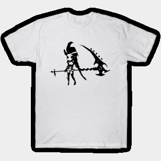 Hell lady minimal silhouette white T-Shirt